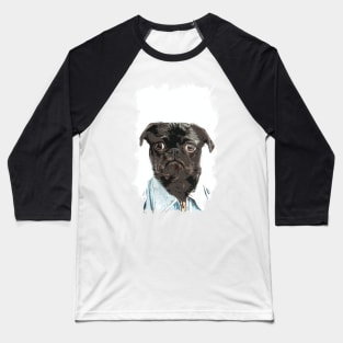 Gentleman Pug ✪ Cute Abstract Painting Art Style for dog Lovers and owners Baseball T-Shirt